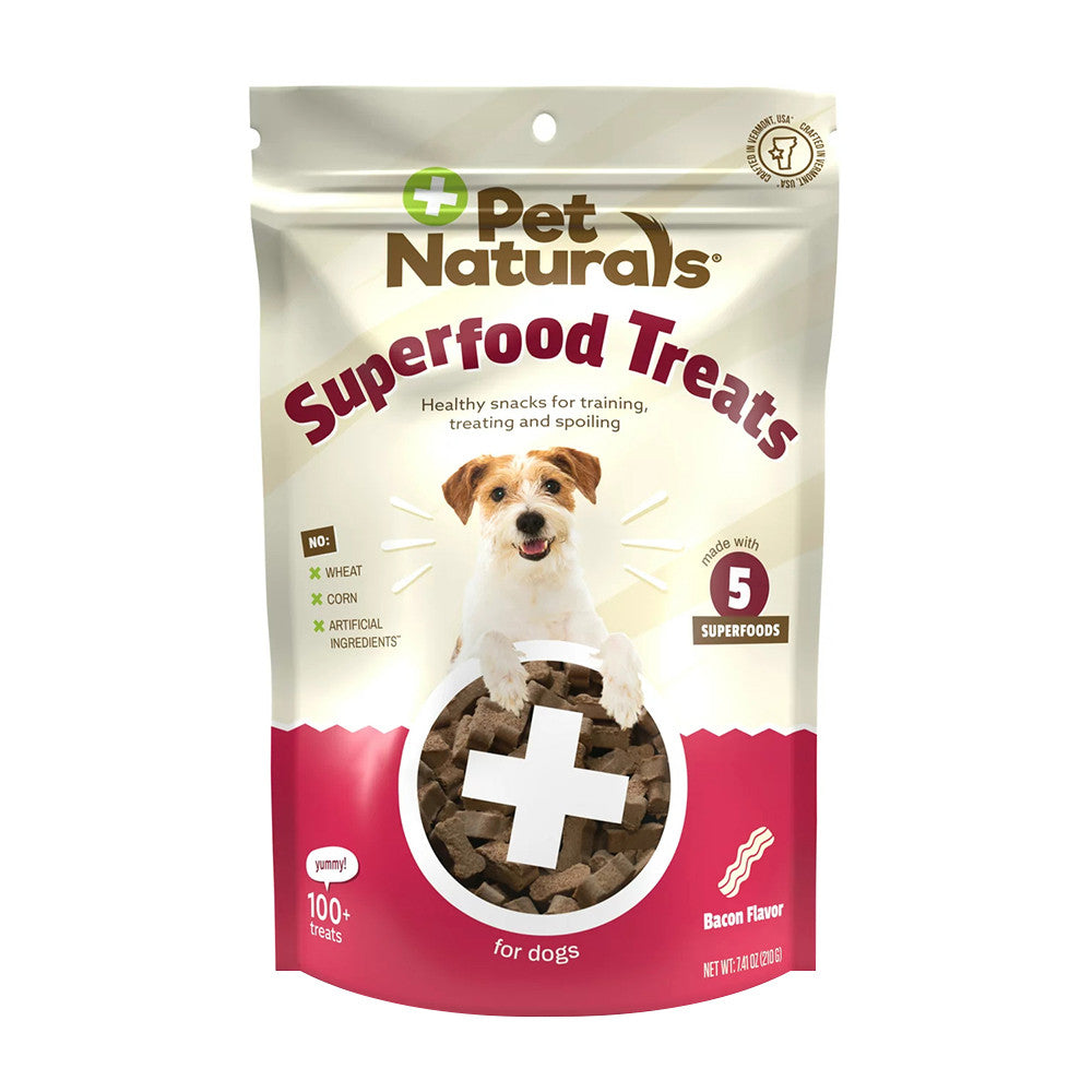 Pet Naturals Superfood Treats Healthy Snacks for Dog, Bacon Flavor, 120 Ea