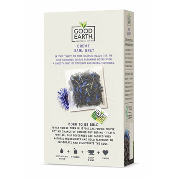 Good Earth Sensorial Blends Creme Earl Grey Flavored Black Tea Bags, 15 Ea