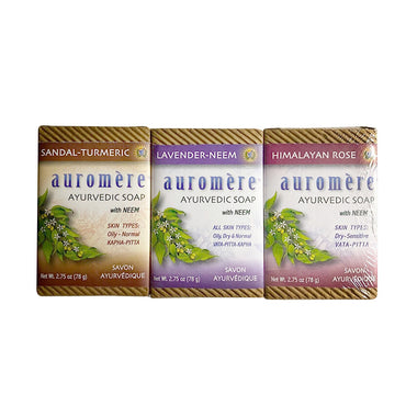 Auromere Ayurvedic Soap, 3 Pack, 2.75 Oz