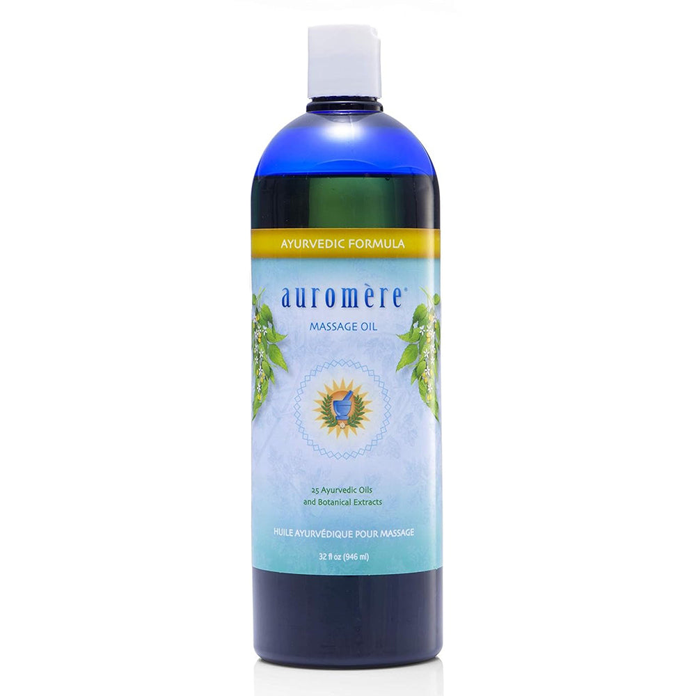 Auromere Ayurvedic Body Massage Oil Herbal Formula Relaxing and Nourishing Care 32Oz (946ml)