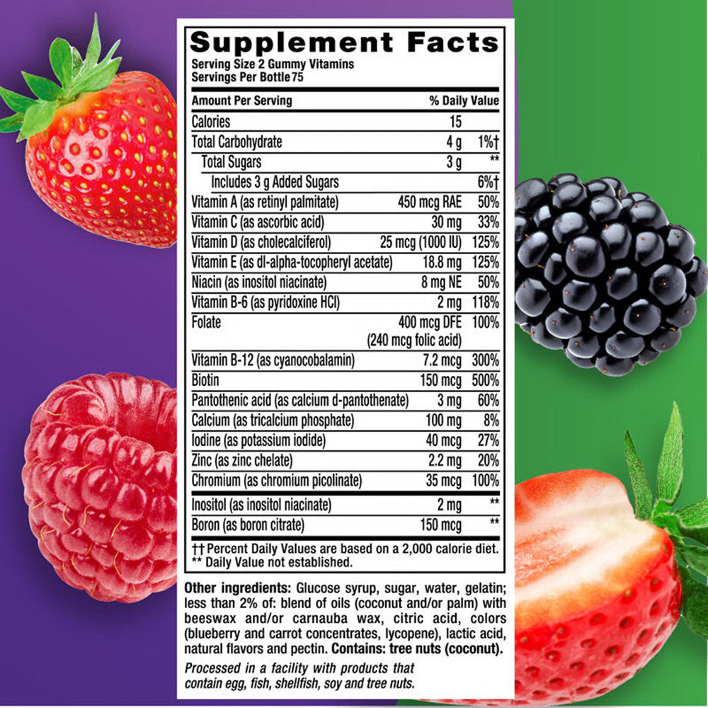 Vitafusion Womens Daily Multivitamin Gummy Vitamins, Berry Flavor, 70 Ea