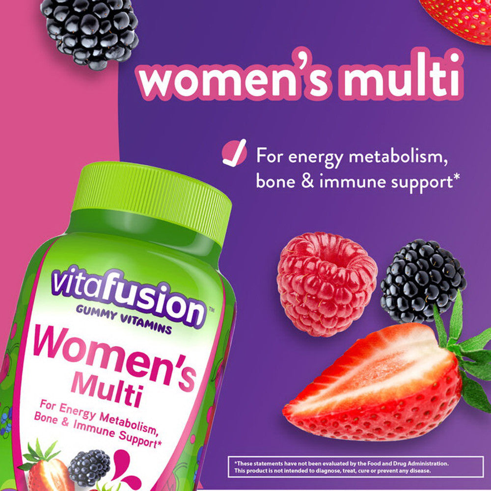 Vitafusion Womens Daily Multivitamin Gummy Vitamins, Berry Flavor, 70 Ea