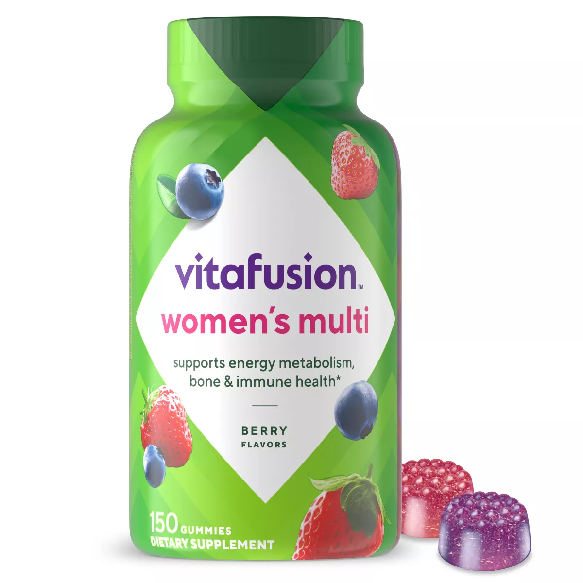 Vitafusion Womens Gummy Vitamins, Natural Berry Flavors, Complete Multi vitamin, 150 Ea