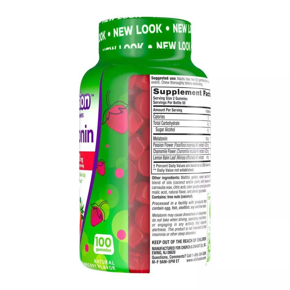 Vitafusion Max Strength Melatonin Gummies For Sleep Support, 100 Ea