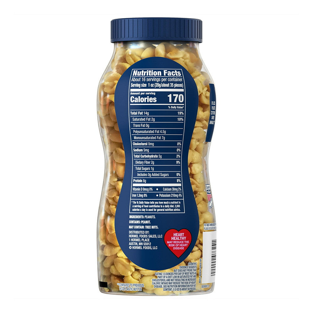 Planters Unsalted Dry Roasted Peanuts, 16 Oz