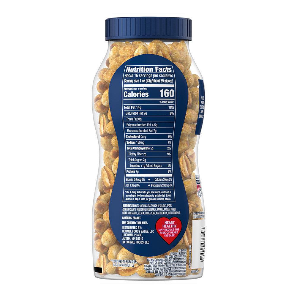Planters Salted Dry Roasted Peanuts, Party Snacks, 16 Oz