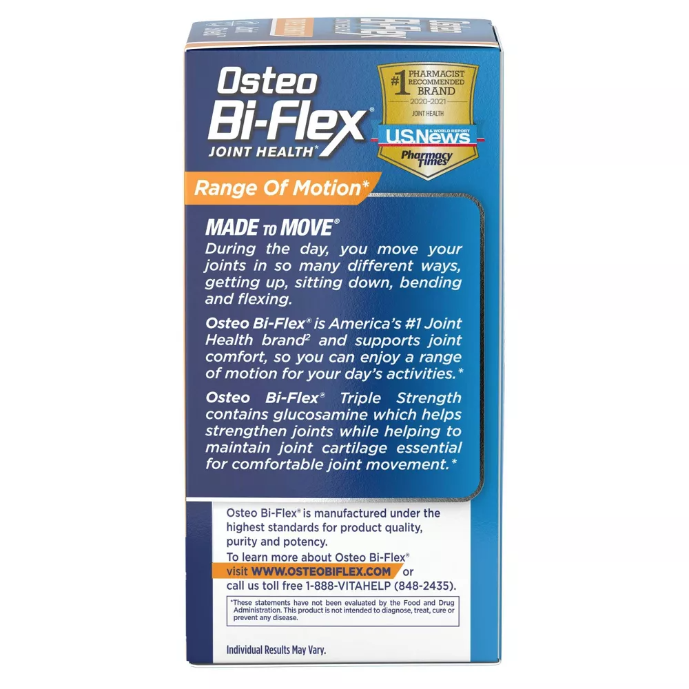 Osteo Bi-Flex Glucosamine Chondroitin Triple Strength Caplets, By Sundown - 80 Each
