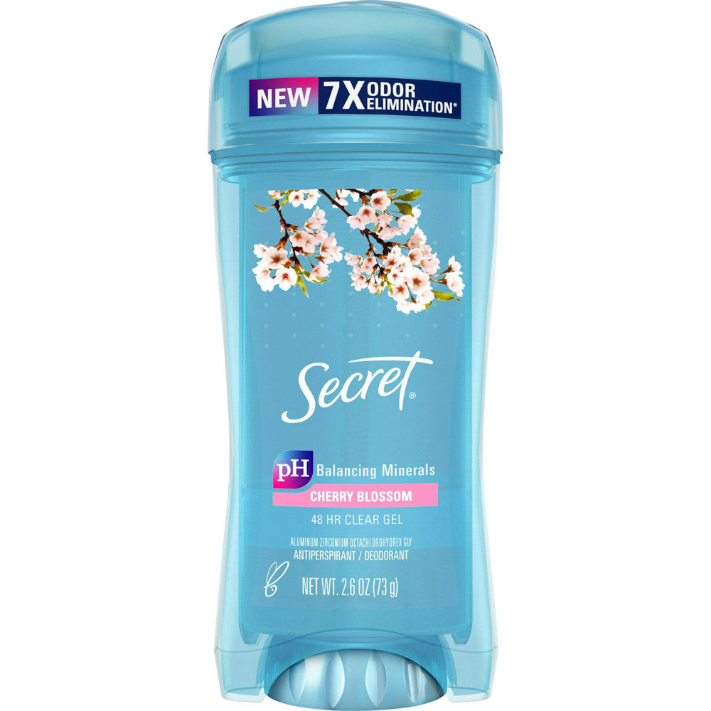 Secret 48HR Clear Gel Antiperspirant and Deodorant, Cherry Blossom, 2.6 Oz