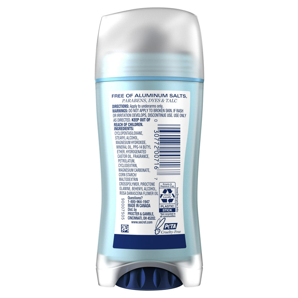 Secret Aluminum Free Deodorant for Women, Real Rose, 2.4 Oz