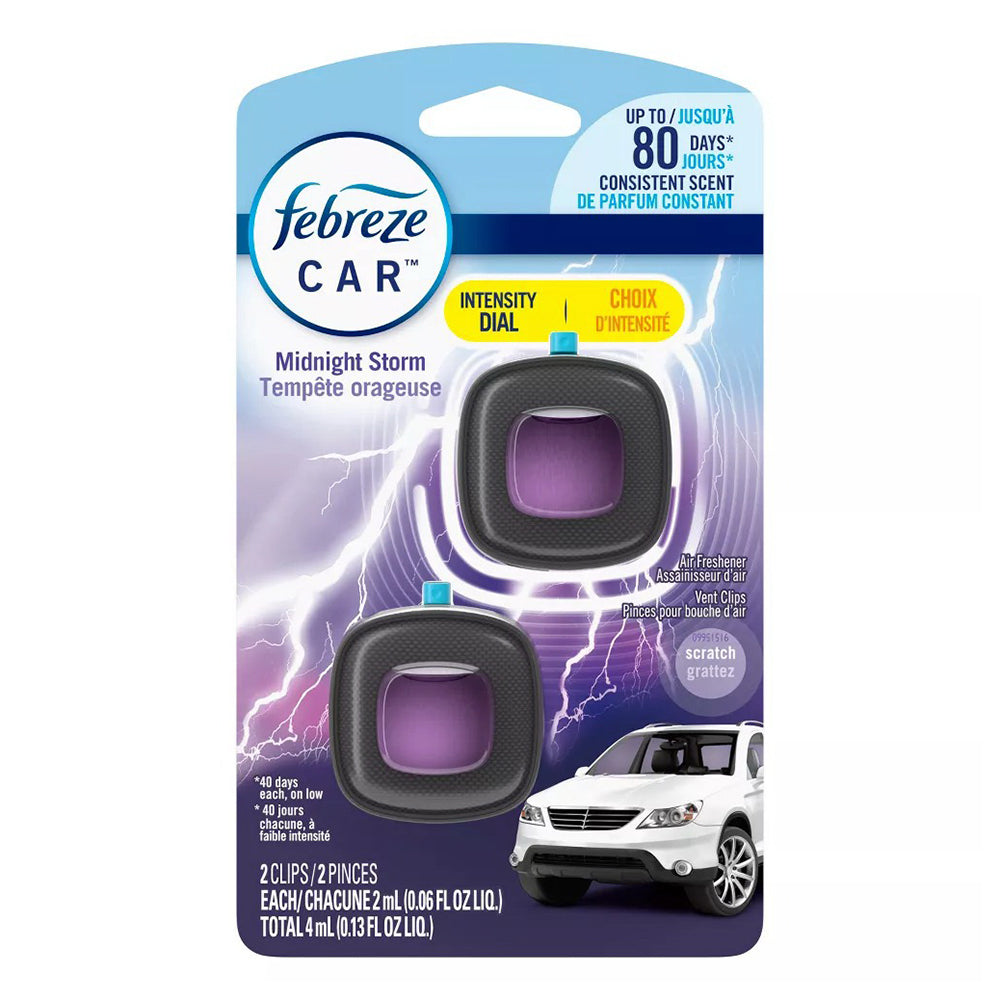 Febreze Car Vent Air Freshener Midnight Storm 1Ea