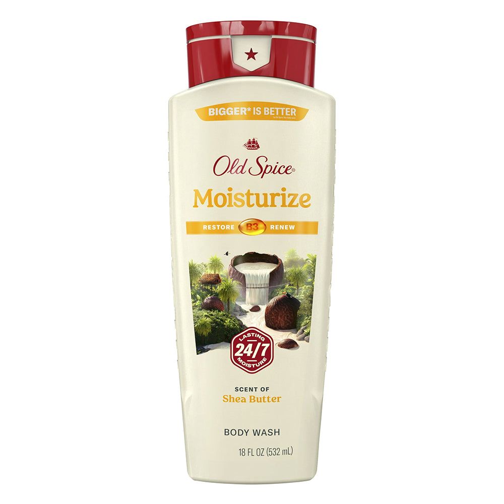Old Spice Mens Body Wash Moisturize Restore B3 Renew with Shea Butter 18Oz (532ml)