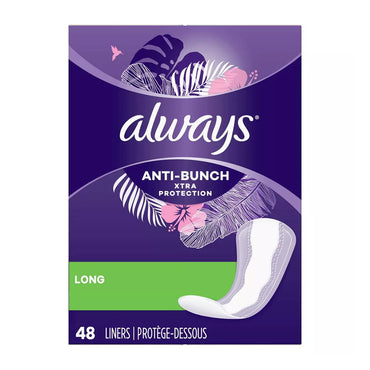 Always Anti-Bunch Xtra Protection Daily Long Liners, 48 Ea