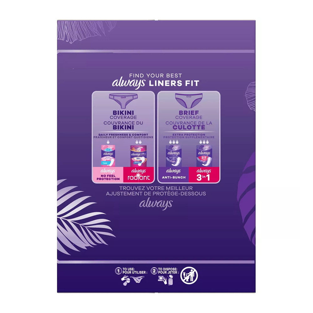 Always Anti-Bunch Xtra Protection Daily Long Liners, 48 Ea
