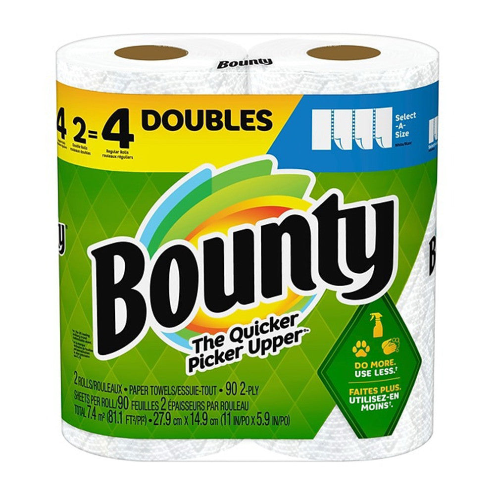 Bounty Select A Size Paper Towels, Double Rolls, 2 Ea
