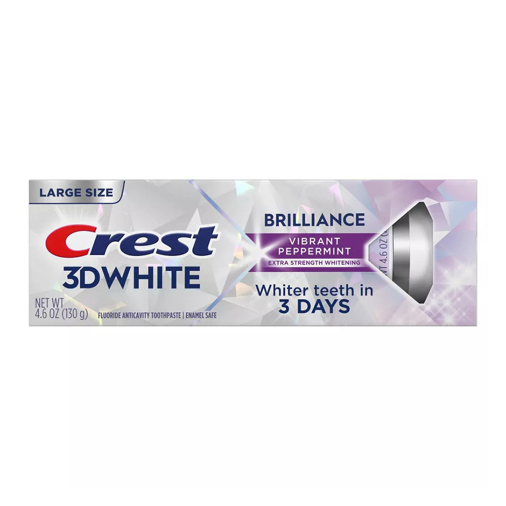 Crest Whitens Teeth 24HR Protection 3D White Toothpaste Brilliance 4.6Oz (130g)