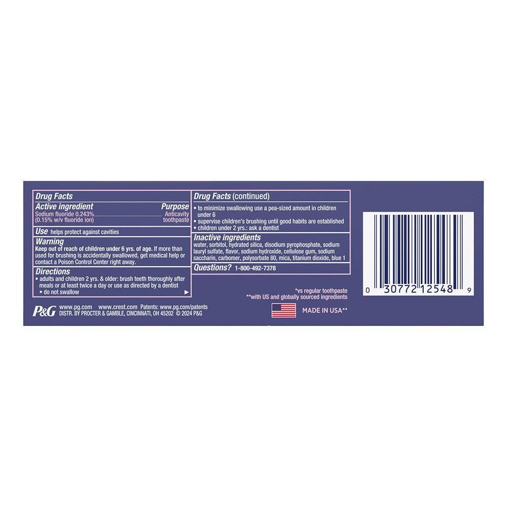 Crest 3D White Advanced Teeth Radiant Mint Whitening Toothpaste, 2.4 Oz