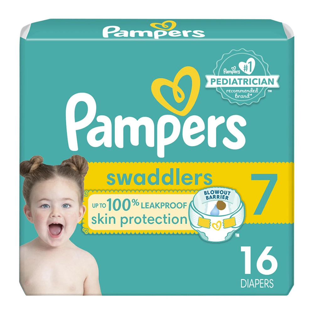 Pampers Swaddlers Active Baby Diapers Size 7 16 Count