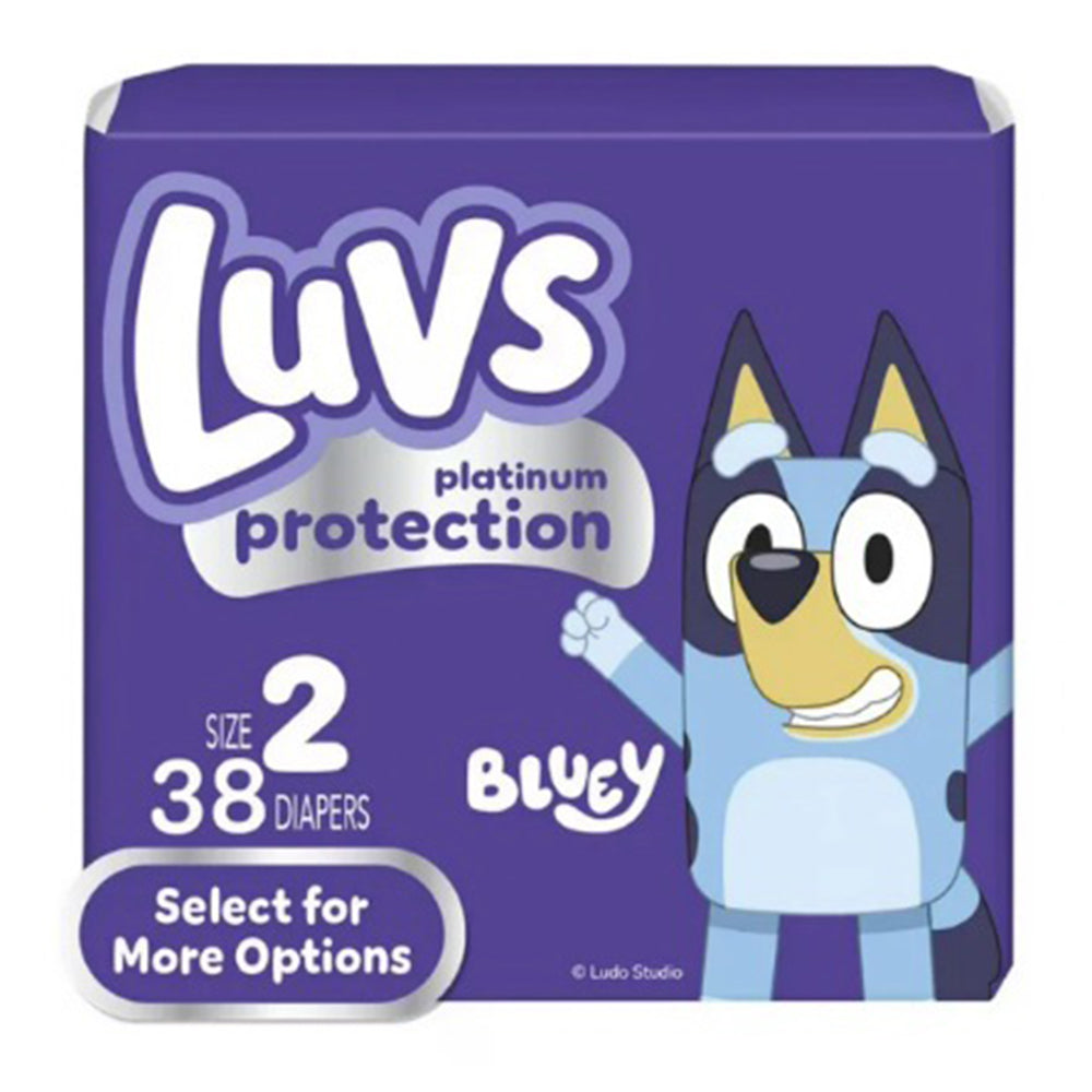 Luvs Platinum Protection Size 2 Baby Diapers Keeps Baby Dry 38Ea