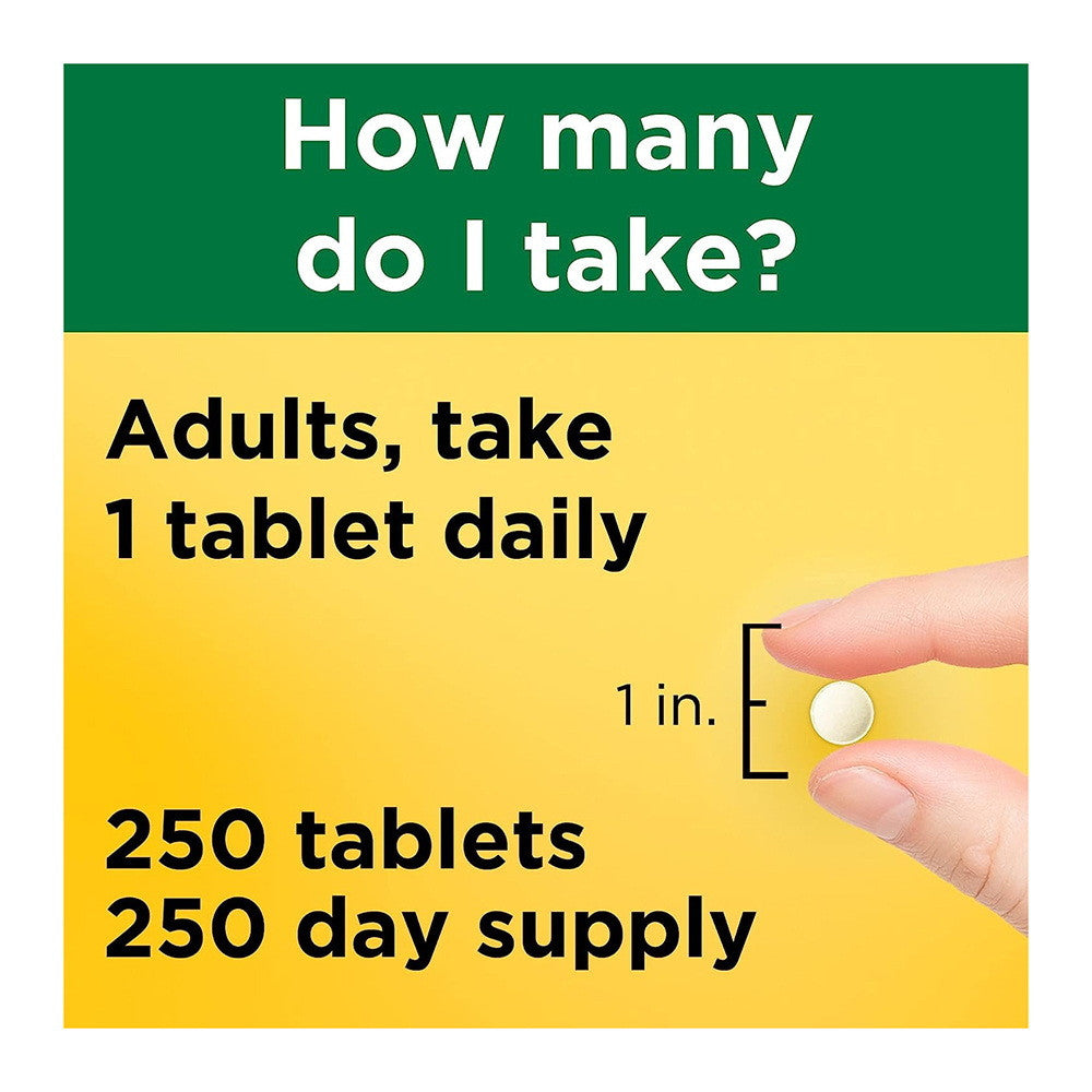 Nature Made Folic Acid 400 Mcg Tablets To Reduce Child Birth Defects Tablets, 250 Ea