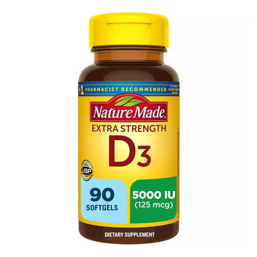 Nature Made Vitamin D3 5000 Iu Liquid Softgels, 90 Ea