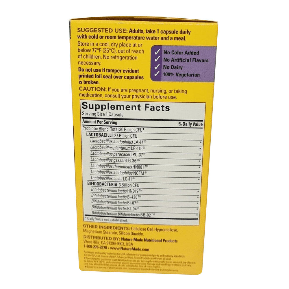 Nature Made Ultra Strength 12 Strain Digestive Health Support Probiotic Capsules, 25 Ea