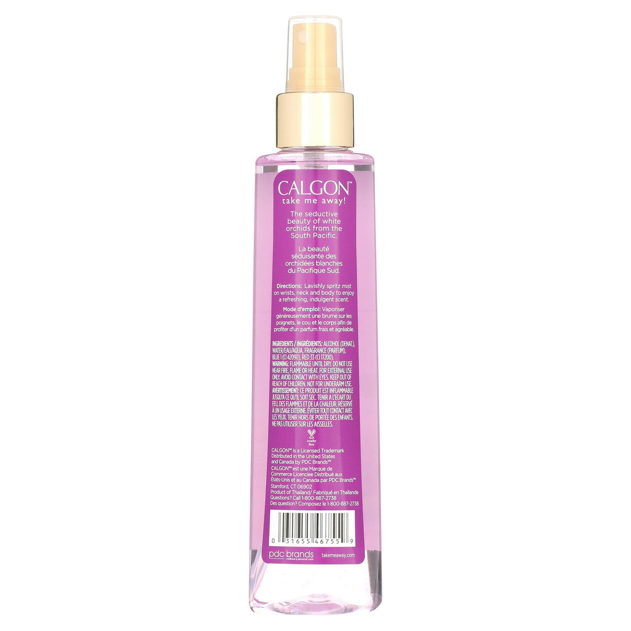 Calgon Take Me Away Body Mist Spray With Tahitian Orchid Fragrance - 8 Oz