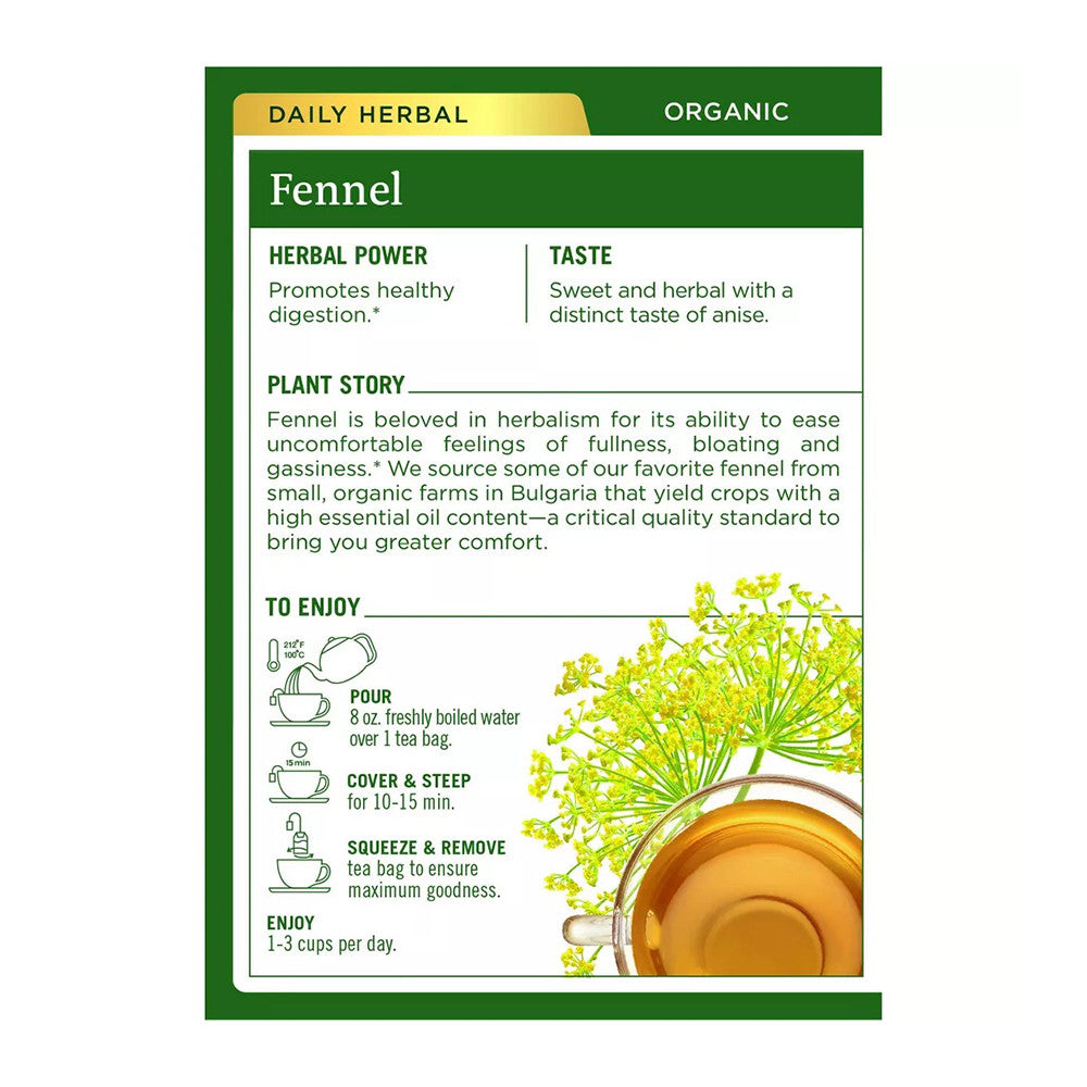 Traditional Medicinals Organic Herbal Tea, Fennel, 16 Tea Bags