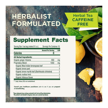 Traditional Medicinals Organic Lemon Ginger Tea, 16 Ea