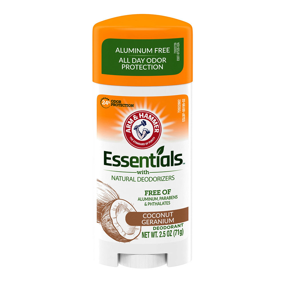 Arm & Hammer Essentials with Natural Deodorizers, Coconut Geranium, 2.5 Oz