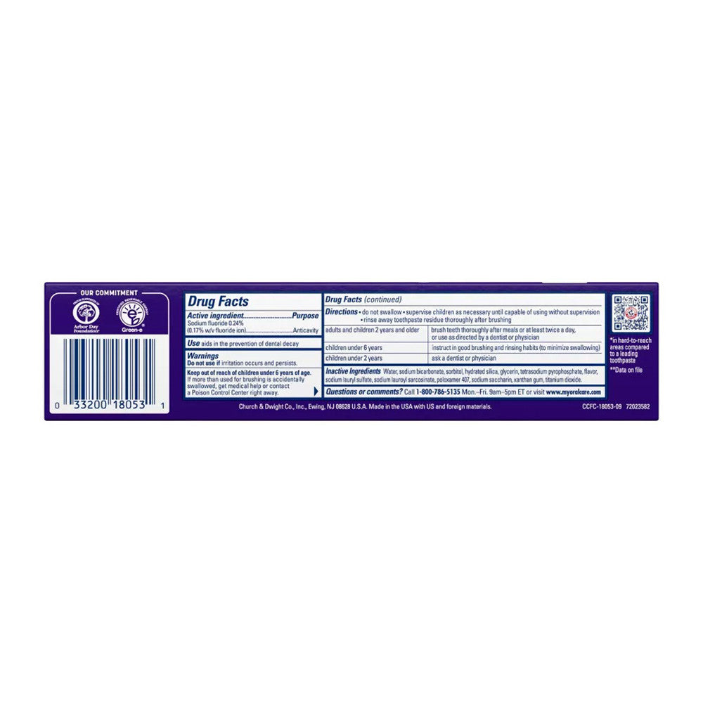 Arm & Hammer Complete Care Fluoride Toothpaste Plus Extra Whitening, Mint, 6 Oz