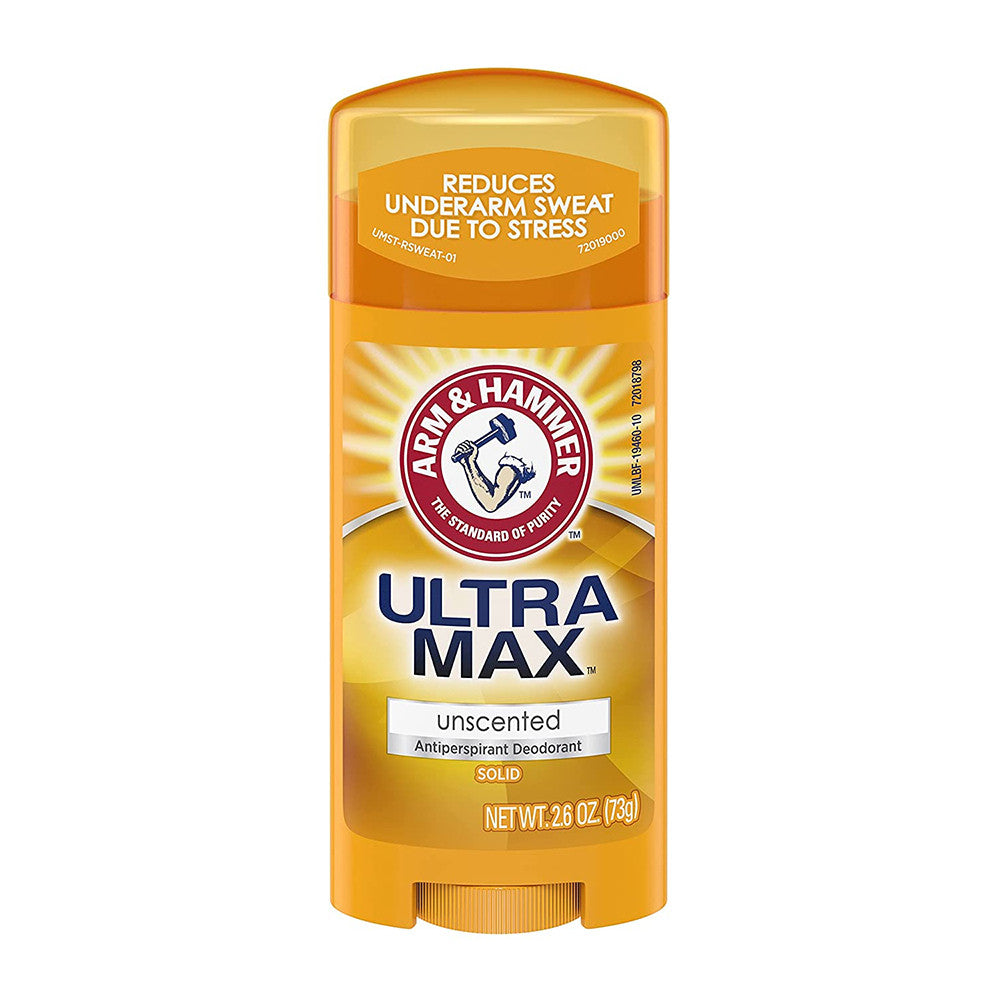 Arm & Hammer Ultramax Antiperspirant Deodorant, Invisible Solid, Unscented - 2.8 Oz
