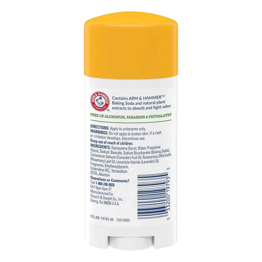Arm & Hammer Essentials Deodorant Fresh Rosemary Lavender, 2.5 Oz