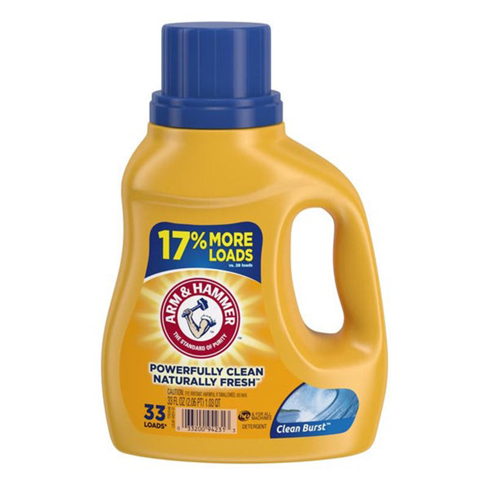 Arm and Hammer Clean Burst Liquid Laundry Detergent 33Oz (0.975L)