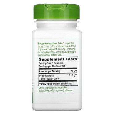 Natures Way Alfalfa Leaves 405 Mg Capsules - 100 Ea