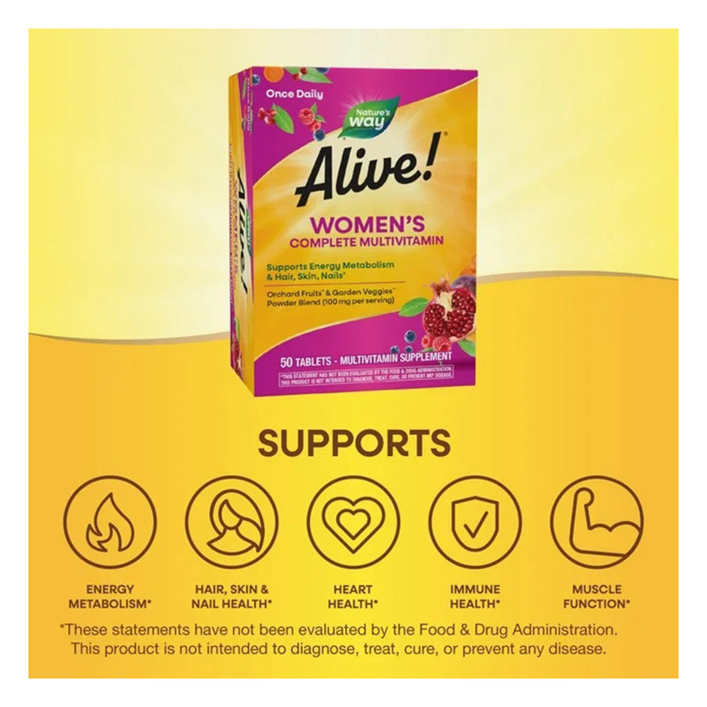 Nature's Way Alive Womens Energy Complete Multivitamin Tablets - 50 Ea