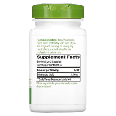 Natures Way Schizandra Fruit 580 Mg Capsules - 100 Ea