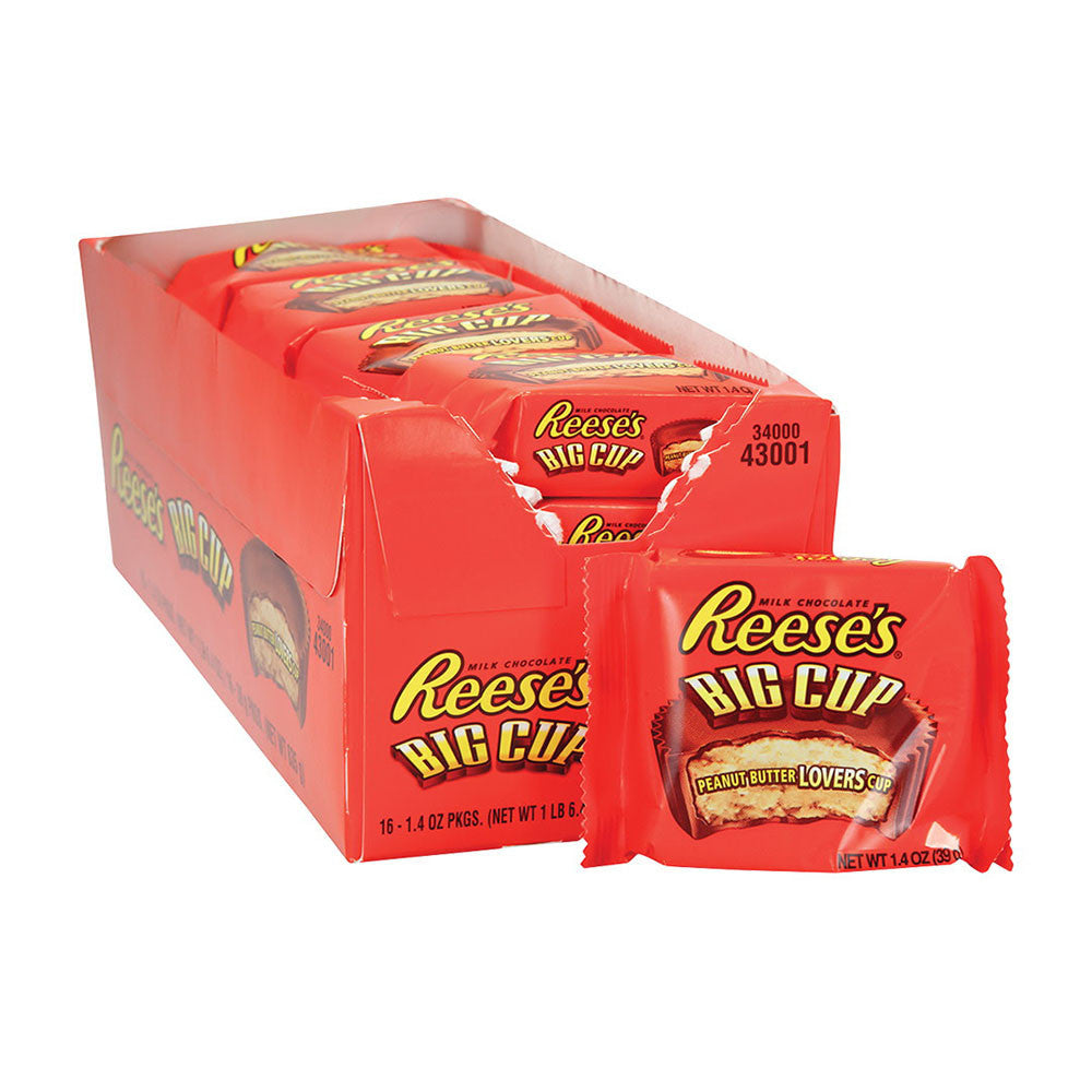 Hersheys Reeses Big Cups Standard, Peanut Butter, 1.4 Oz