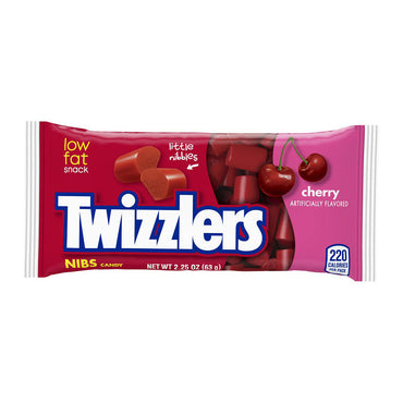 Hersheys Twizzlers Nibs Cherry Candy, 36 Ea