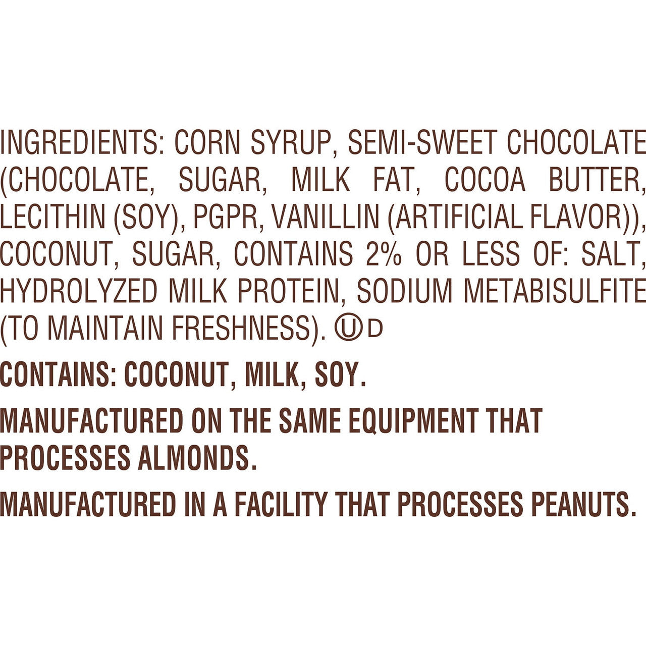 Peter Paul Mounds Bars, Sweetened Coconut Flakes - 36 Ea