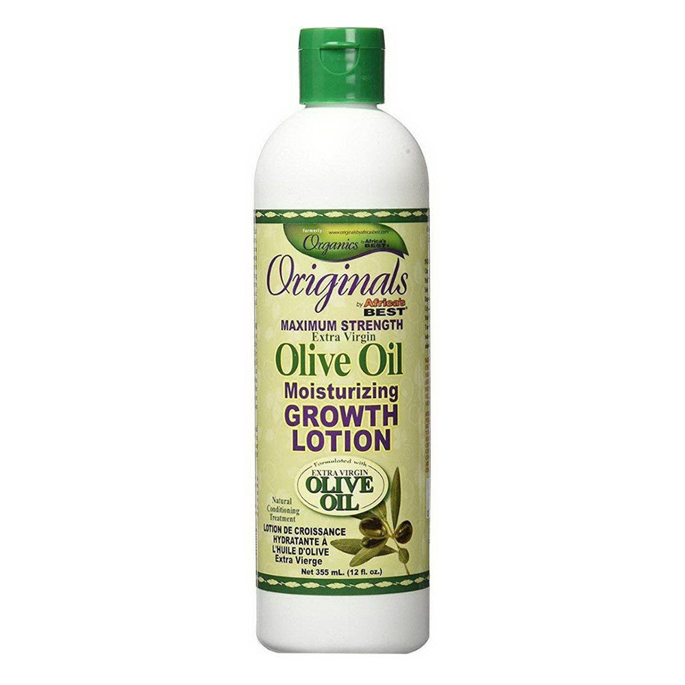 Africas Best Maximum Strength Extra Virgin Olive Oil Moisturizing Growth Lotion, 12 Oz
