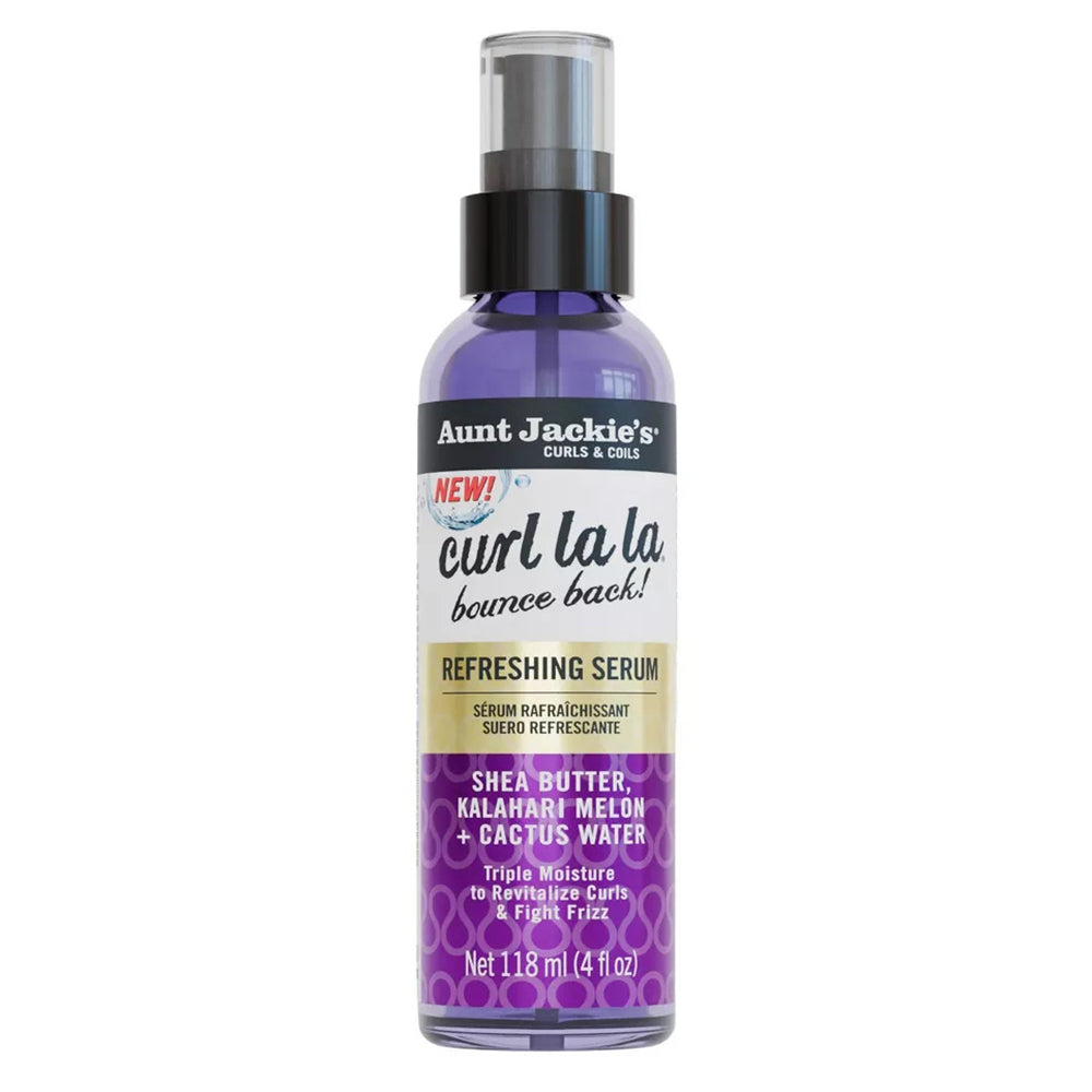 Aunt Jackies Curl La La Bounce Back Refreshing Serum for Reviving and Defining Curls 4Oz (118ml)