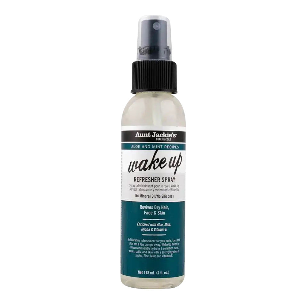 Aunt Jackies Aloe and Mint Recipes Wake Up Refresher Spray for Dry Hair, Face and Skin, 4 Oz
