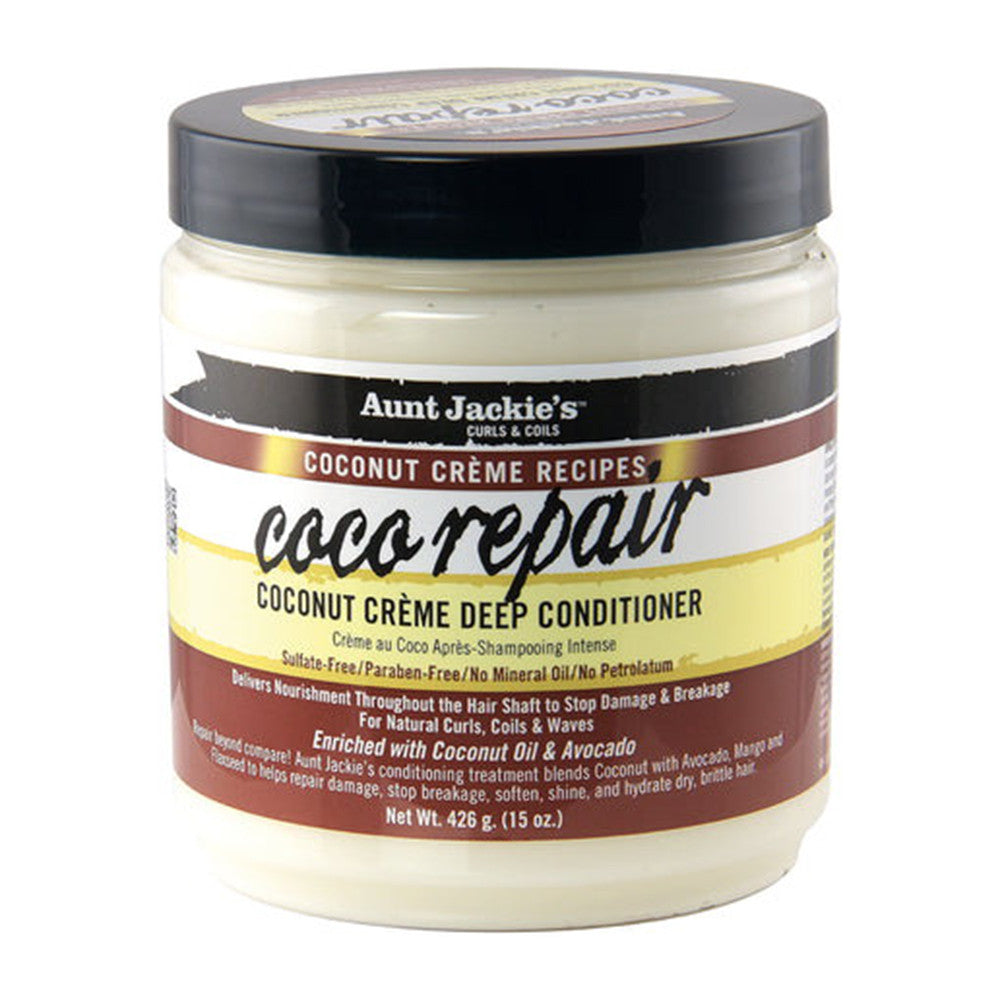Aunt Jackies Coconut Creme Recipes Coco Repair, Coconut Creme Deep Conditioner, 15 oz