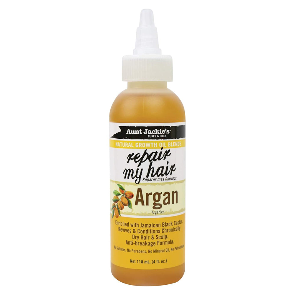 Aunt Jackies Natural Growth Oil Blends Repair My Hair Argan Oil 4Oz (118ml)