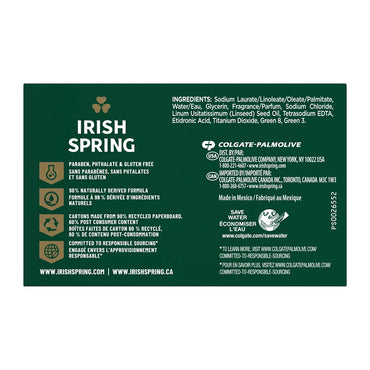 Irish Spring Original Clean Deodorant Soap Bar, 3.7 Oz