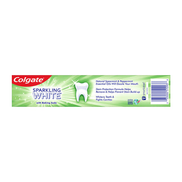 Colgate Sparkling White Fluoride Toothpaste With Baking Soda, Mint Zing, 6 Oz