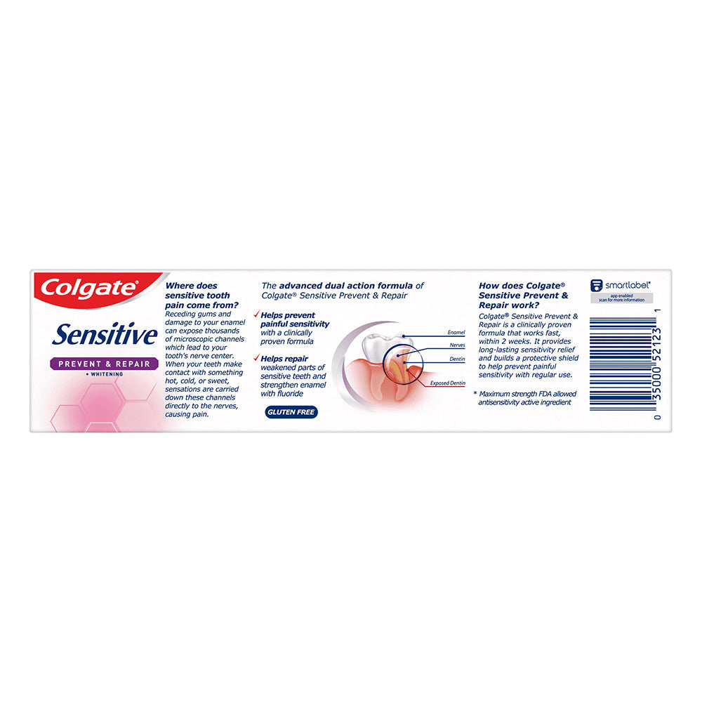Colgate Sensitive Prevent and Repair With Witening Sensitive Toothpaste, 6 oz