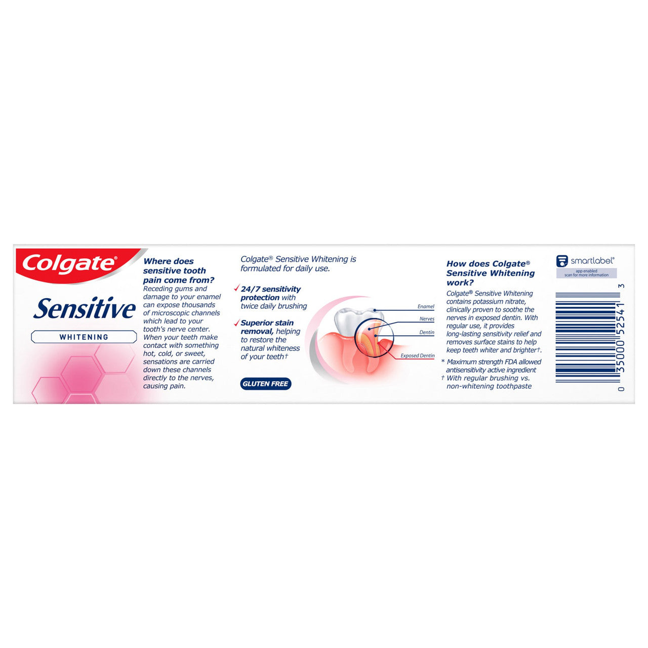 Colgate Sensitive Maximum Strength Sensitive Toothpaste, Plus Whitening And Fresh Stripe - 6 Oz