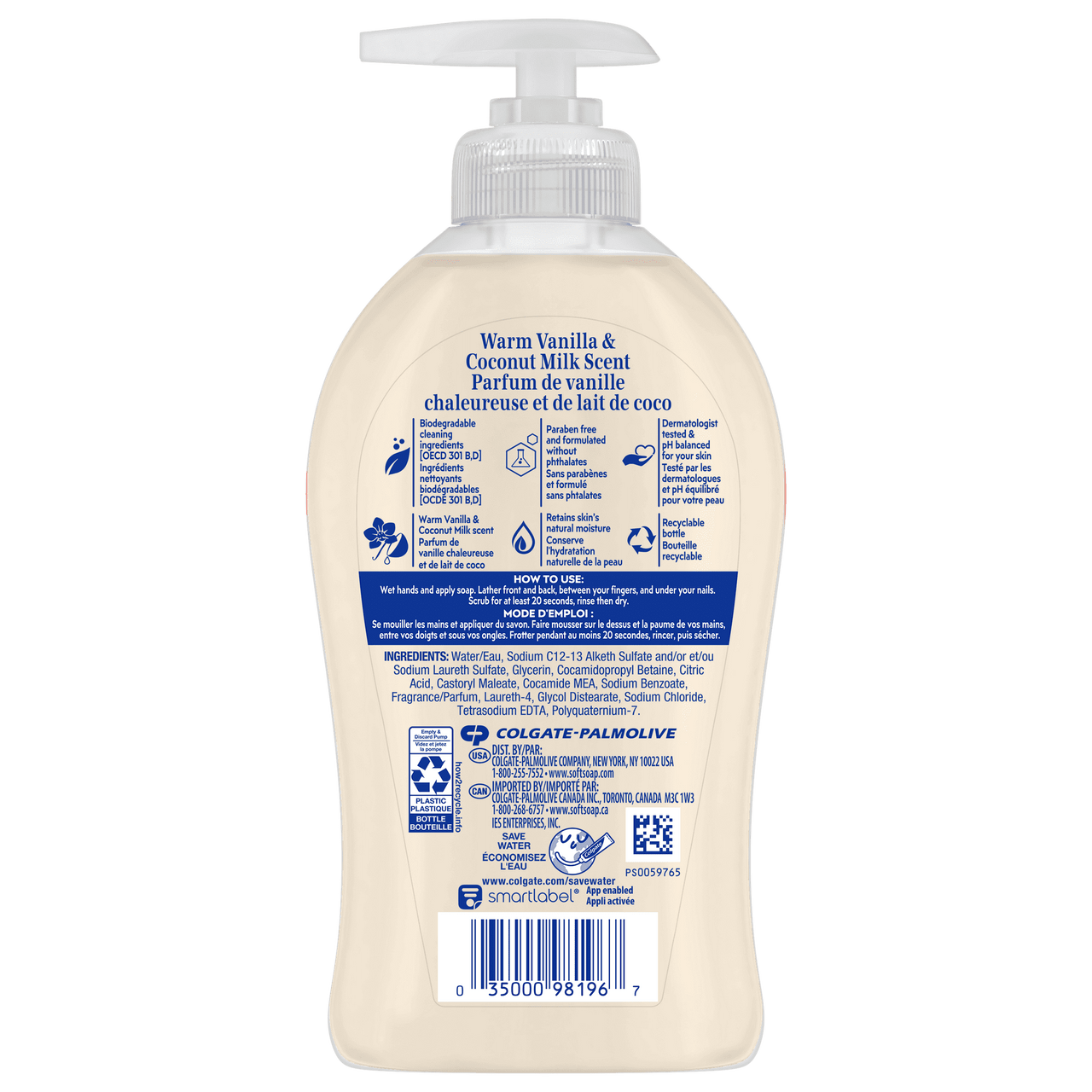 Soft Soap Moisturizing Hand Soap, Warm Vanilla & Coconut Milk, 11.25 Oz