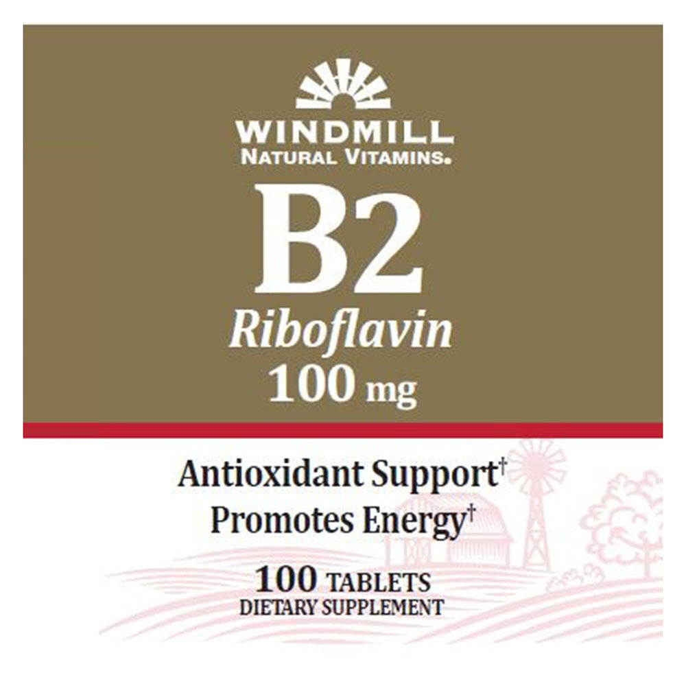 Windmill Vitamins B2 100 Mg Tablets, 100 Ea